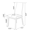 Milan Rosa Walnut Veneer/White Faux Leather Counter Stool w/ Solid Wood Base