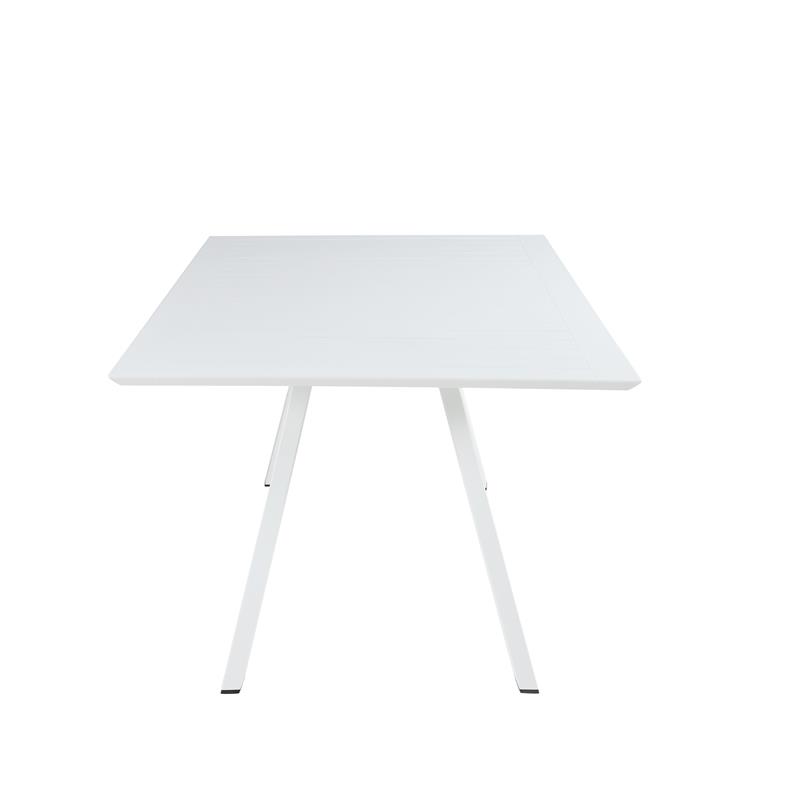 Milan Melbourne  Matte White UV Resistant Outdoor Extendable Table