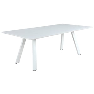 Milan Melbourne  Matte White UV Resistant Outdoor Extendable Table