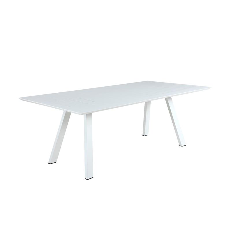 Milan Melbourne  Matte White UV Resistant Outdoor Extendable Table