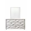 Milan Capri Collection Contemporary Matte White Rectangular Mirror