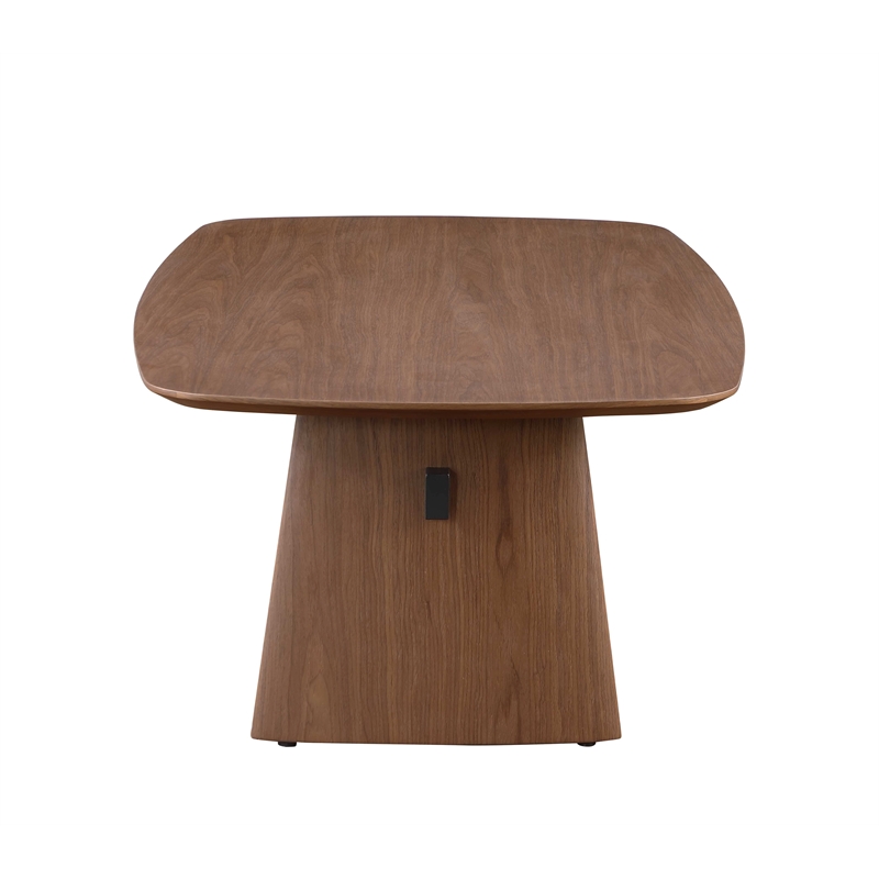 Milan Ethan Brown & Black Wood & Steel Rectangular Cocktail Table