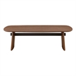 Milan Ethan Brown & Black Wood & Steel Rectangular Cocktail Table