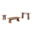 Milan Ethan Brown/Black Modern All-Wood Sofa Table