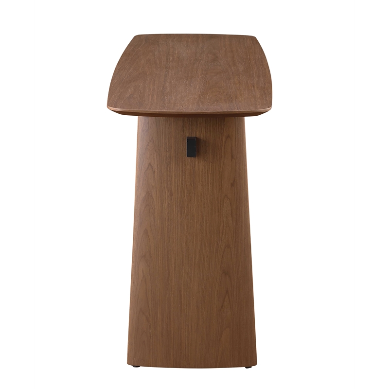 Milan Ethan Brown/Black Modern All-Wood Sofa Table