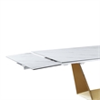 Milan Scalia Contemporary Extendable Ceramic Top Dining Table w/ Golden Base
