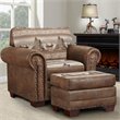 American Furniture Classics Microfiber Alpine Lodge Arm Chair in Brown
