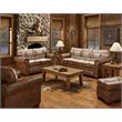 American Furniture Classics Microfiber Alpine Lodge Arm Chair in Brown