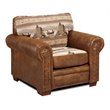 American Furniture Classics Microfiber Alpine Lodge Arm Chair in Brown