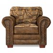 American Furniture Classics Microfiber River Bend Arm Chair in Brown