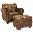 American Furniture Classics Microfiber River Bend Arm Chair in Brown