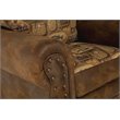 American Furniture Classics Microfiber River Bend Arm Chair in Brown