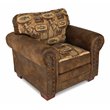 American Furniture Classics Microfiber River Bend Arm Chair in Brown