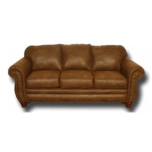 American Furniture Classics Traditional Microfiber Sedona Sofa in Brown