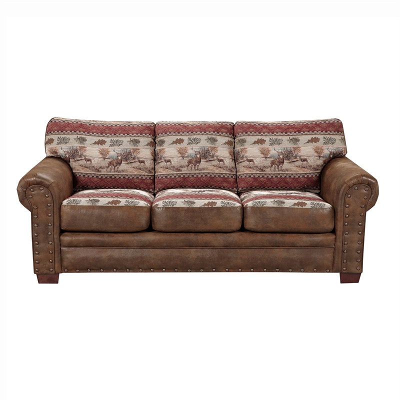 American Furniture Classics Deer Valley 4-piece Sleeper Sofa Set in Brown