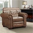 American Furniture Classics Alpine Lodge 4-piece Microfiber Sofa Set in Brown