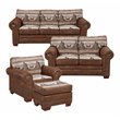 American Furniture Classics Alpine Lodge 4-piece Microfiber Sofa Set in Brown