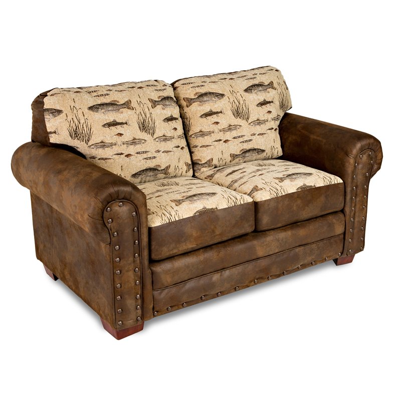 American Furniture Classics Angler's Cove 4-piece Microfiber Sofa Set in Brown