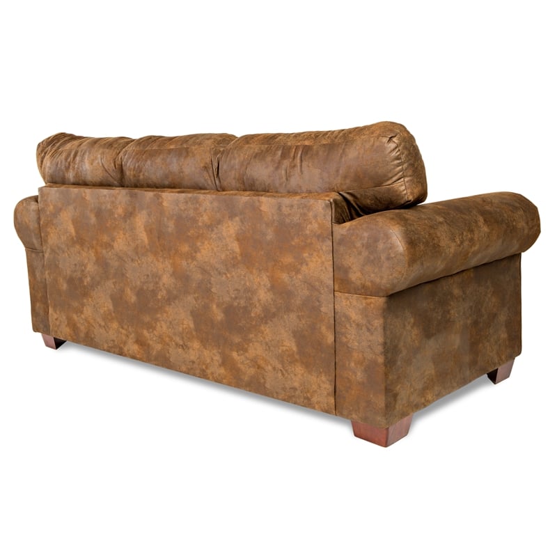American Furniture Classics 8503-90 Deer Teal/Brown Lodge Tapestry Sofa