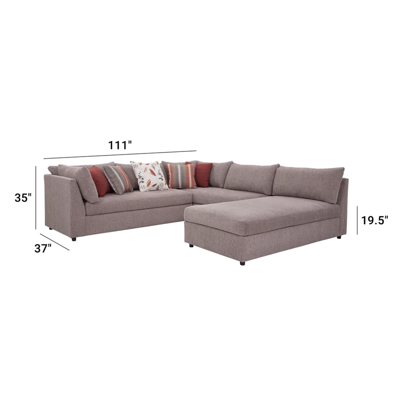 American Furniture Classics A322D-K Livingston L Shape Sectional Sofa w/Chaise
