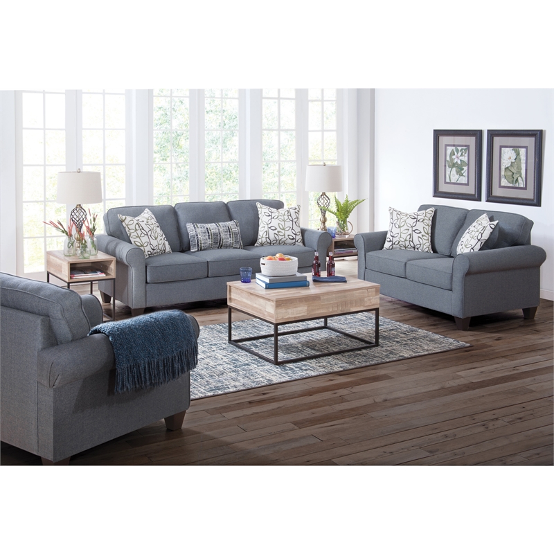 American Furniture Classics 8-030-A330V16 Classic Cottage Blue Oversized Chair