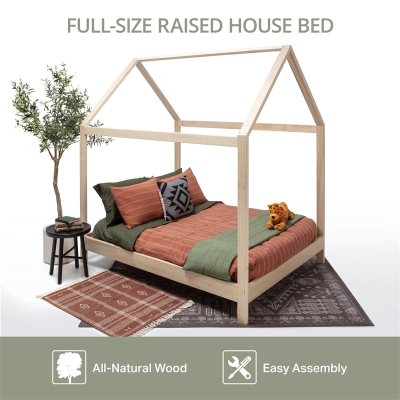 American Furniture Classics Full Size House Bed with Raised Base