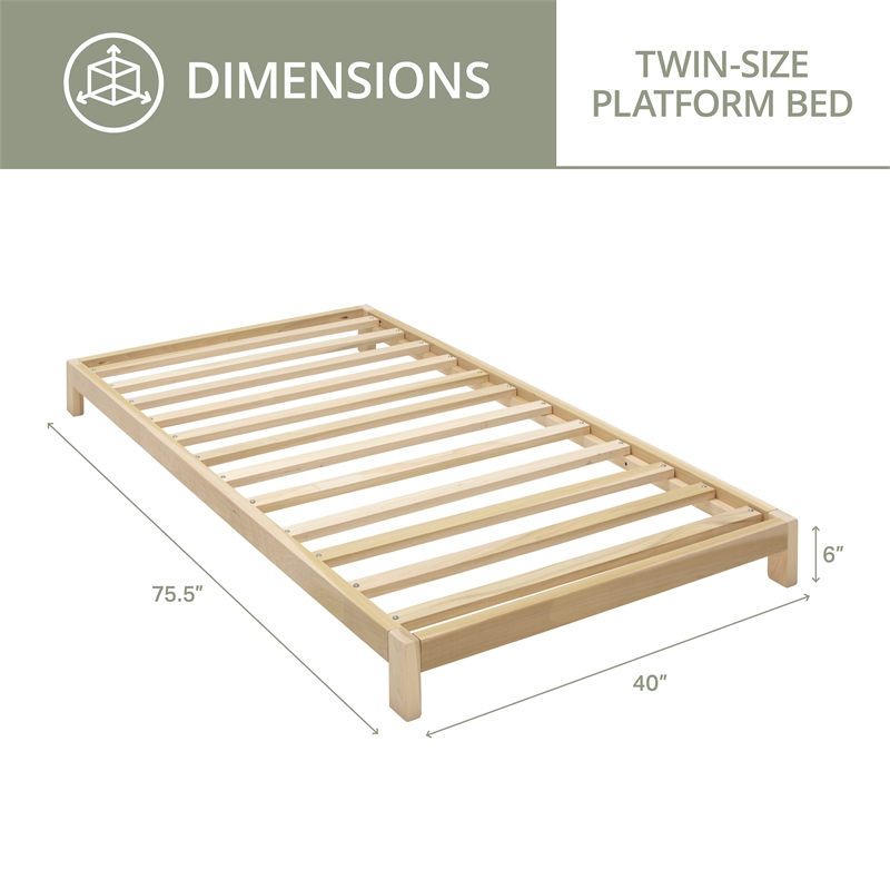 American Furniture Transitional Solid Wood Twin Size Platform Bed in Brown