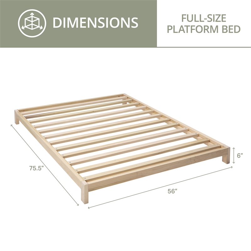 American Furniture Transitional Solid Wood Full Size Platform Bed in Brown