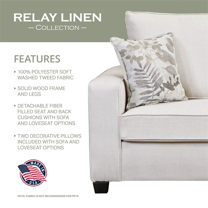 American Furniture Classics Relay Linen 4-Piece Set with Sleeper