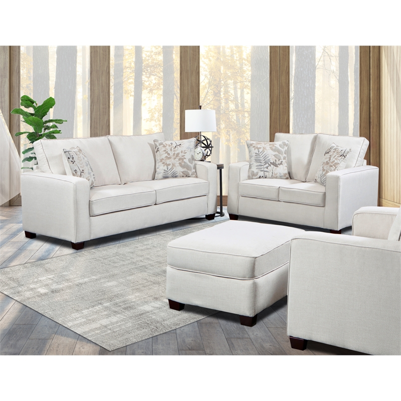 American Furniture Classics Relay Linen Ottoman