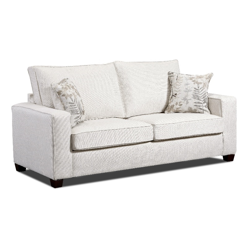 American Furniture Classics Relay Linen Sofa Sleeper with Two Throw Pillows