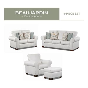American Furniture Classics Beaujardin 4-Piece Set with Sleeper Sofa