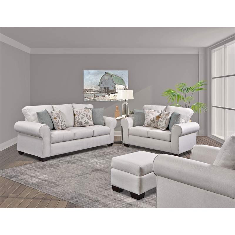 American Furniture Classics Beaujardin Sofa Sleeper with Four Throw Pillows