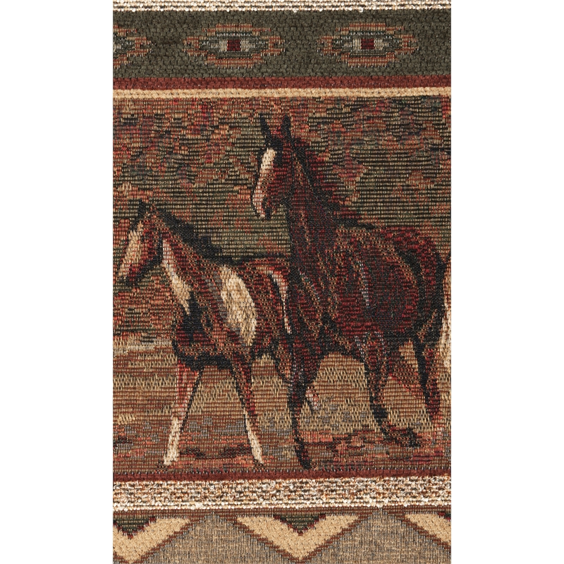 American Furniture Classics Wild Horses Arm Chair with Matching Ottoman