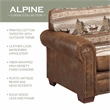 American Furniture Classics Alpine Lodge Arm Chair with Matching Ottoman