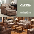 American Furniture Classics Alpine Lodge Arm Chair with Matching Ottoman