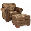 American Furniture Classics River Bend Arm Chair with Matching Ottoman