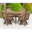 Dining Height Swivel Arm Chair in Cedar/Tudor