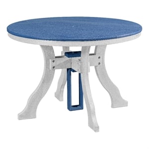 Dining Height Round Table in Blue/White