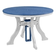 Dining Height Round Table in Blue/White