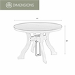 Dining Height Round Table in Light Grey/Black