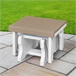 Gliding Ottoman in Weatherwood/White Made in the USA