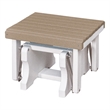 Gliding Ottoman in Weatherwood/White Made in the USA