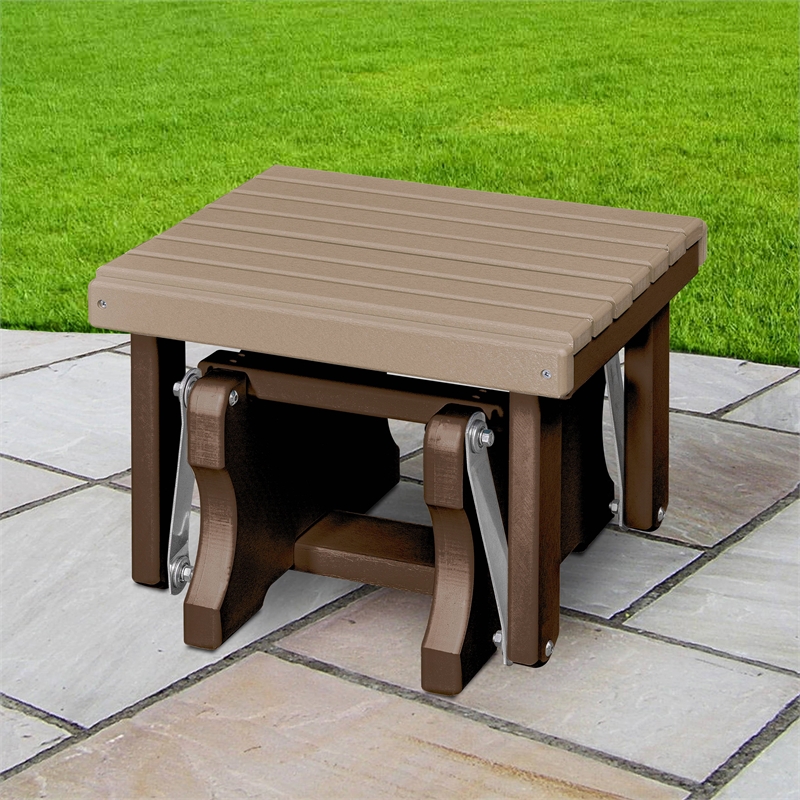 Gliding Ottoman in Weatherwood/Tudor Made in the USA