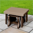 Gliding Ottoman in Weatherwood/Tudor Made in the USA