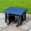 Gliding Ottoman in Blue/Black Made in the USA