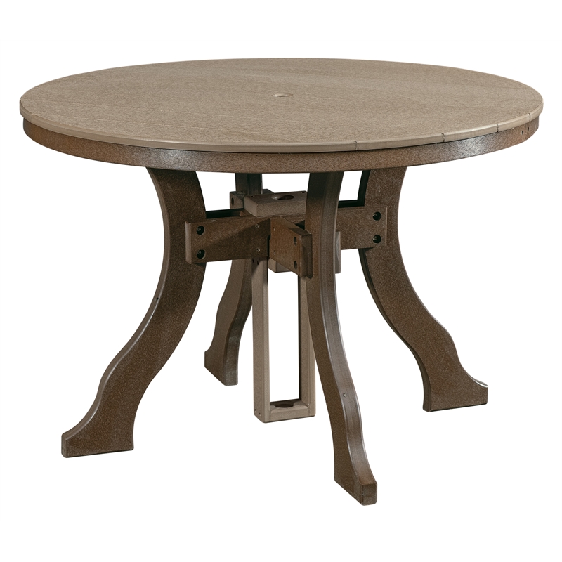 Five Piece Round Dining Height Dining Set in Weatherwood/Tudor