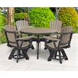 Five Piece Round Dining Height Dining Set in Weatherwood/Black