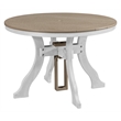 Five Piece Round Dining Height Dining Set in Weatherwood/White