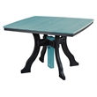 Five Piece Square Dining Height Dining Set in Aruba Blue/Black